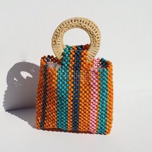 Bali Beaded Top Handle Purse